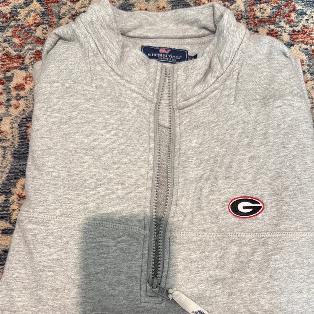 Vineyard Vines Light Gray Half-Zip Sweatshirt